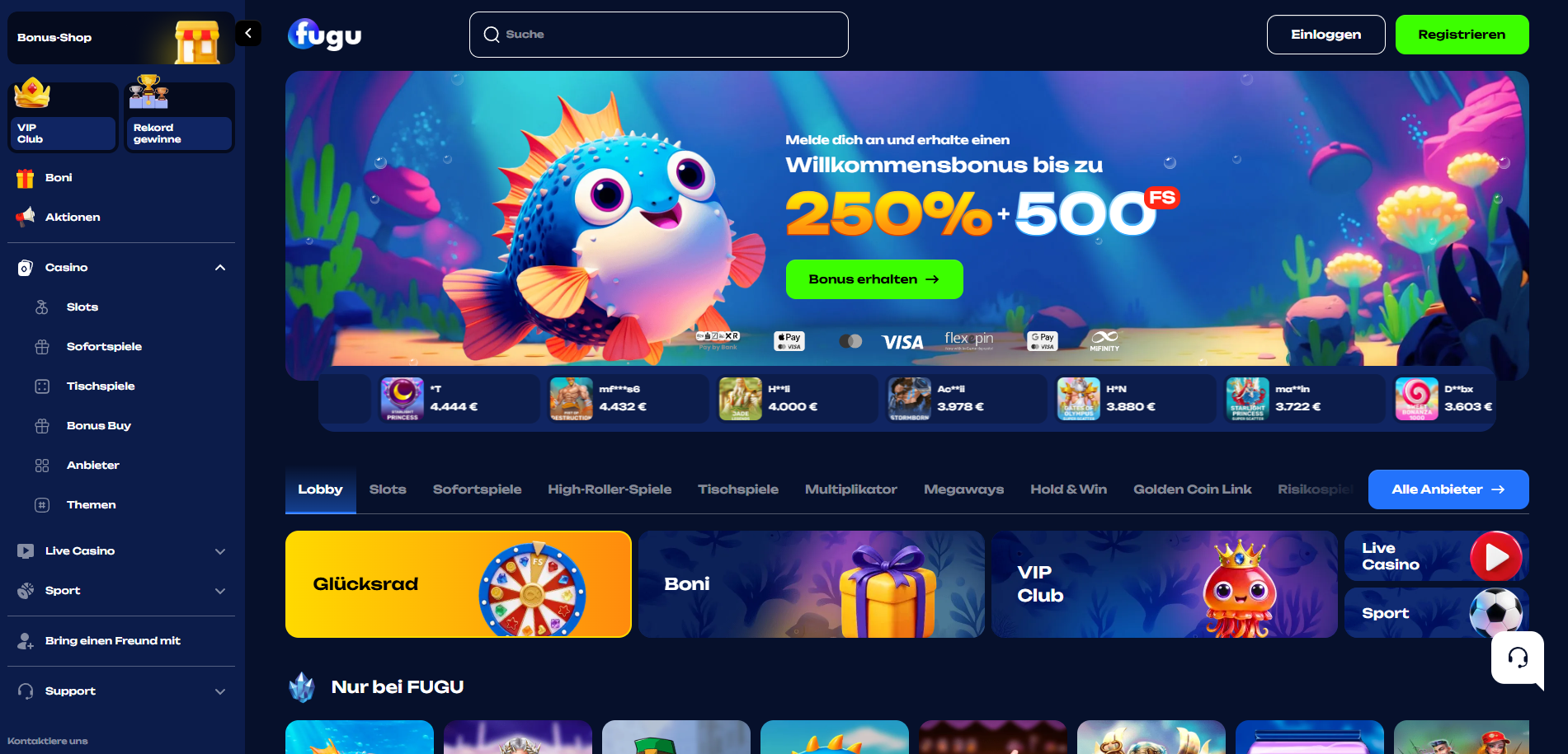 Fugu online casino Startseite